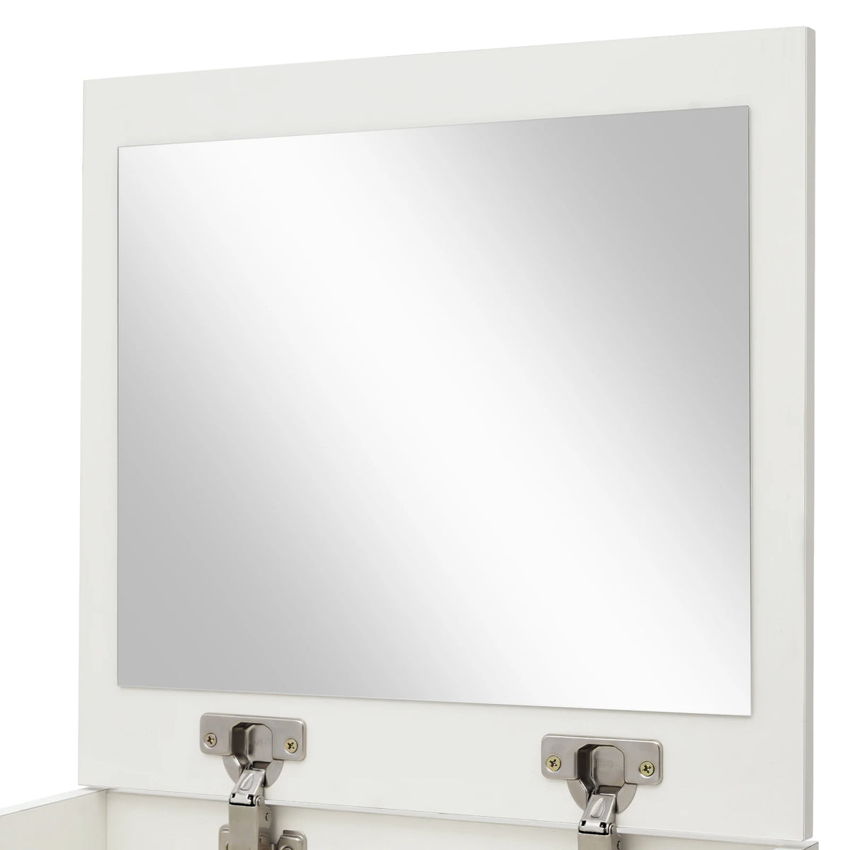 Bymaocar Compact Vanity Dressing Table With Mirror And Stool