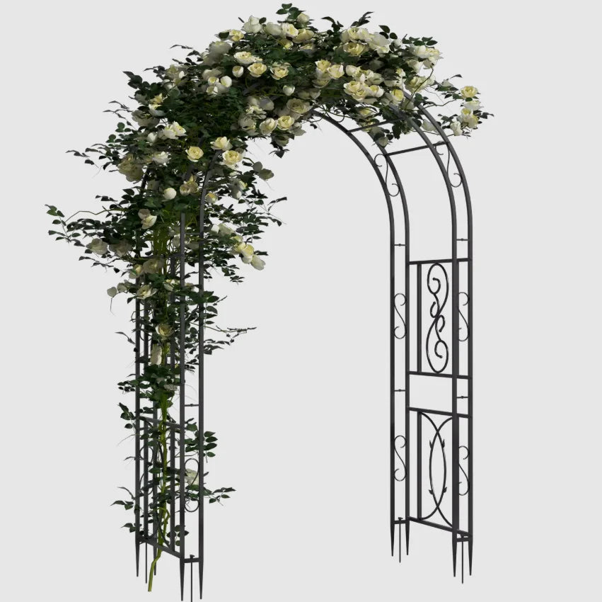 Heavy Duty Iron Garden Arbor Trellis Frame For Climbing Plants