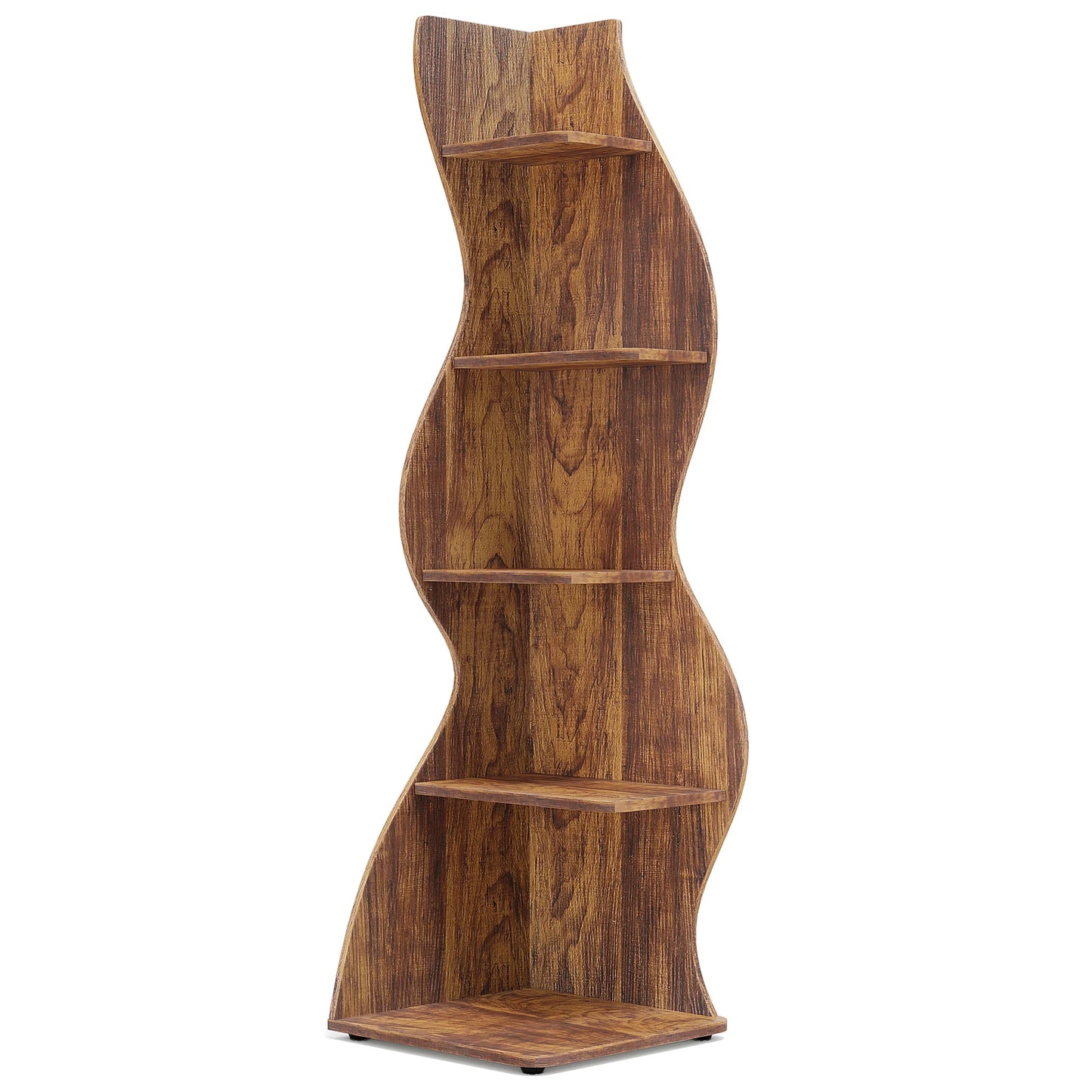 Tribesigns 5 Tier Corner Shelf Modern Wall Bookcase Storage Rack