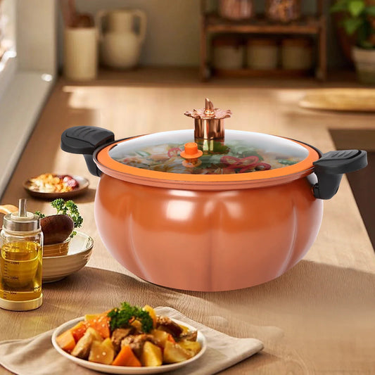 Bymaocar Pumpkin Shaped Nonstick Pressure Cooker For Home Kitchens