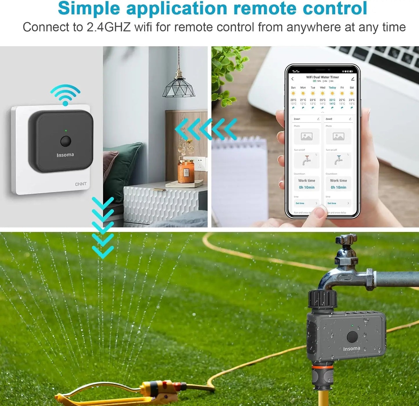 Insoma WiFi Automatic Sprinkler Timer For Garden Irrigation With Alexa