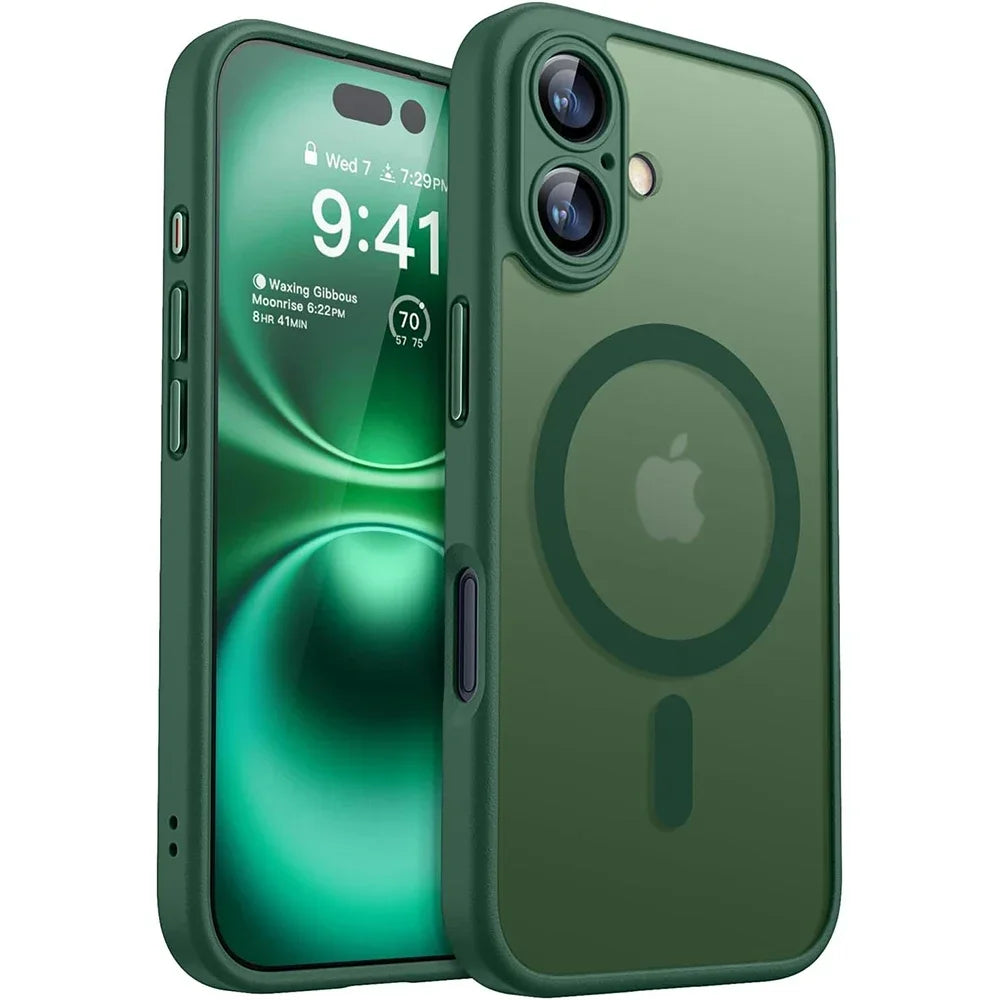 KESUFEIDA Magnetic Matte Shockproof Phone Case For iPhone MagSafe