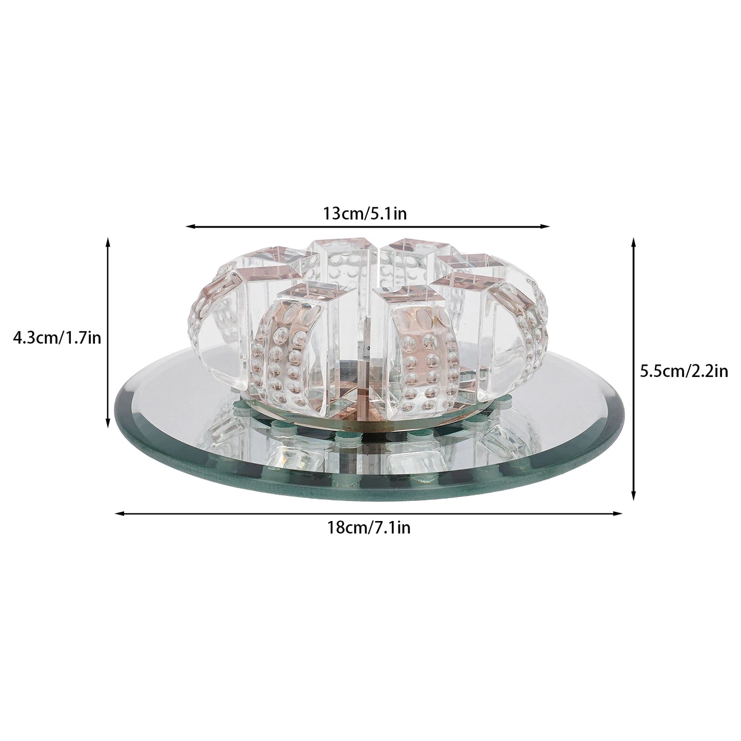 Crystal Flush Mount Ceiling Lamp 9W LED 85-265V Wide Voltage