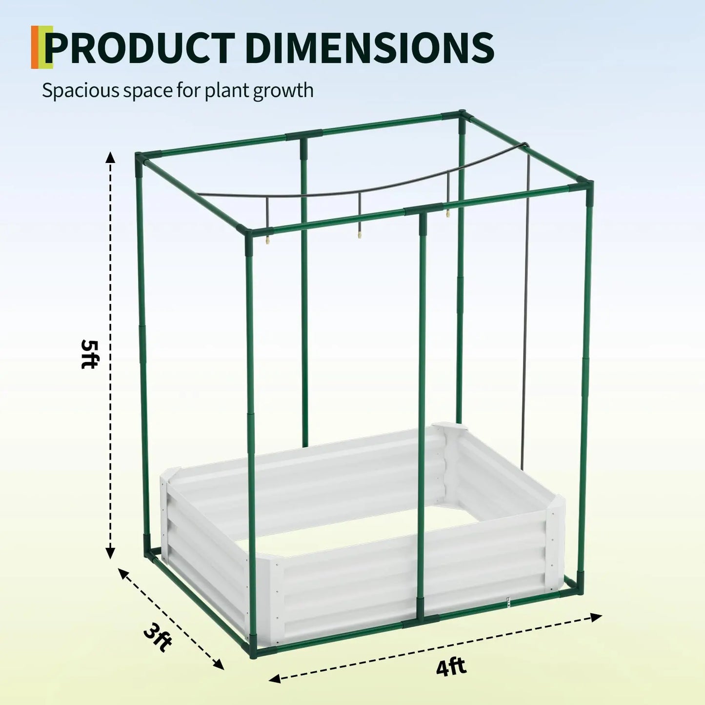 HiMISS 3-In-1 Raised Garden Bed With Drip Irrigation