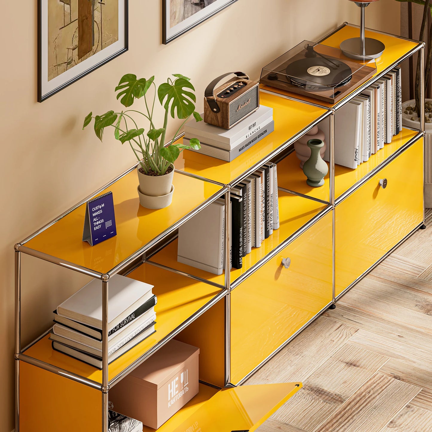 Stainless Steel Storage Cabinet For Living Room And Home Office
