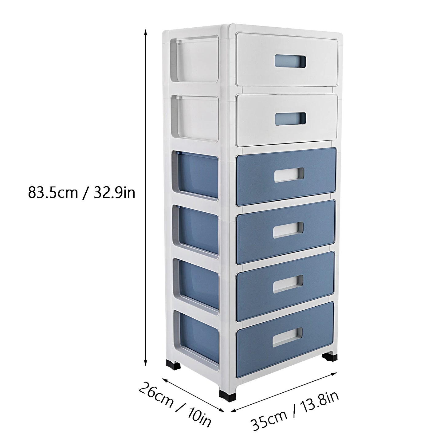 Bymaocar 6 Tier Plastic Drawer Cabinet Organizer For Home Office