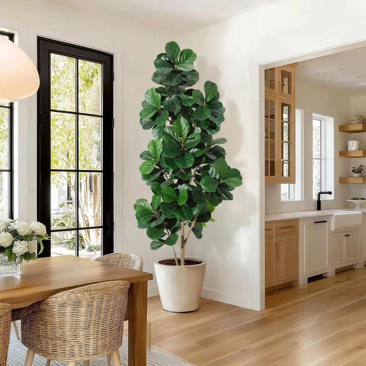 HiMISS Artificial Fiddle Leaf Fig Floor Tree For Home Decor
