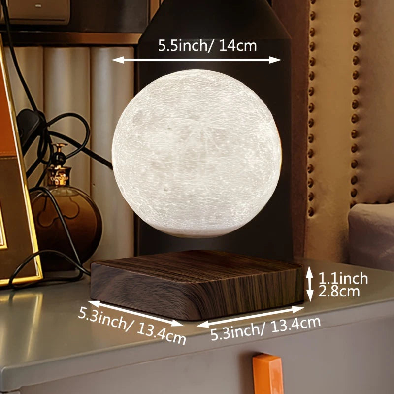 Mexllex Levitating Moon Magnetic Night Light 3D LED Lamp