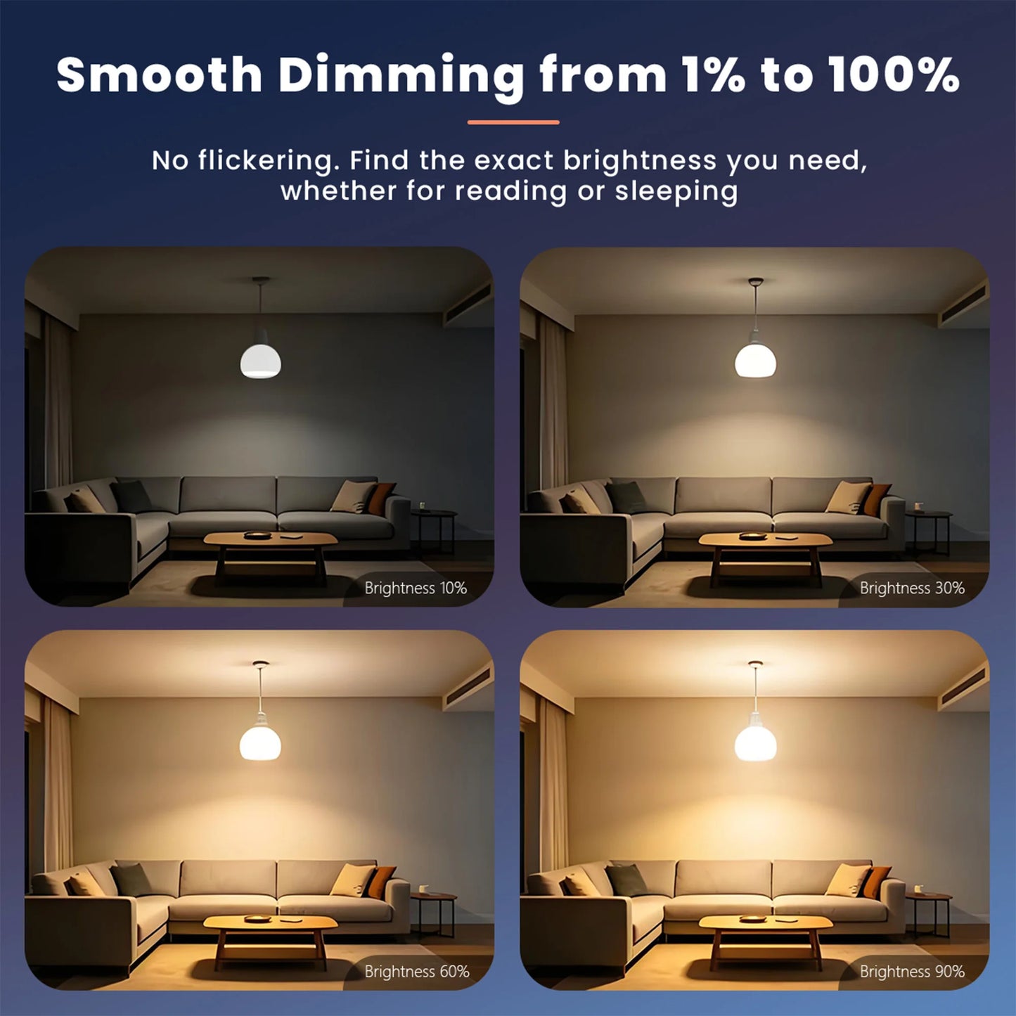 Smeileas RGBCW Smart LED Bulbs With Music Sync App Control