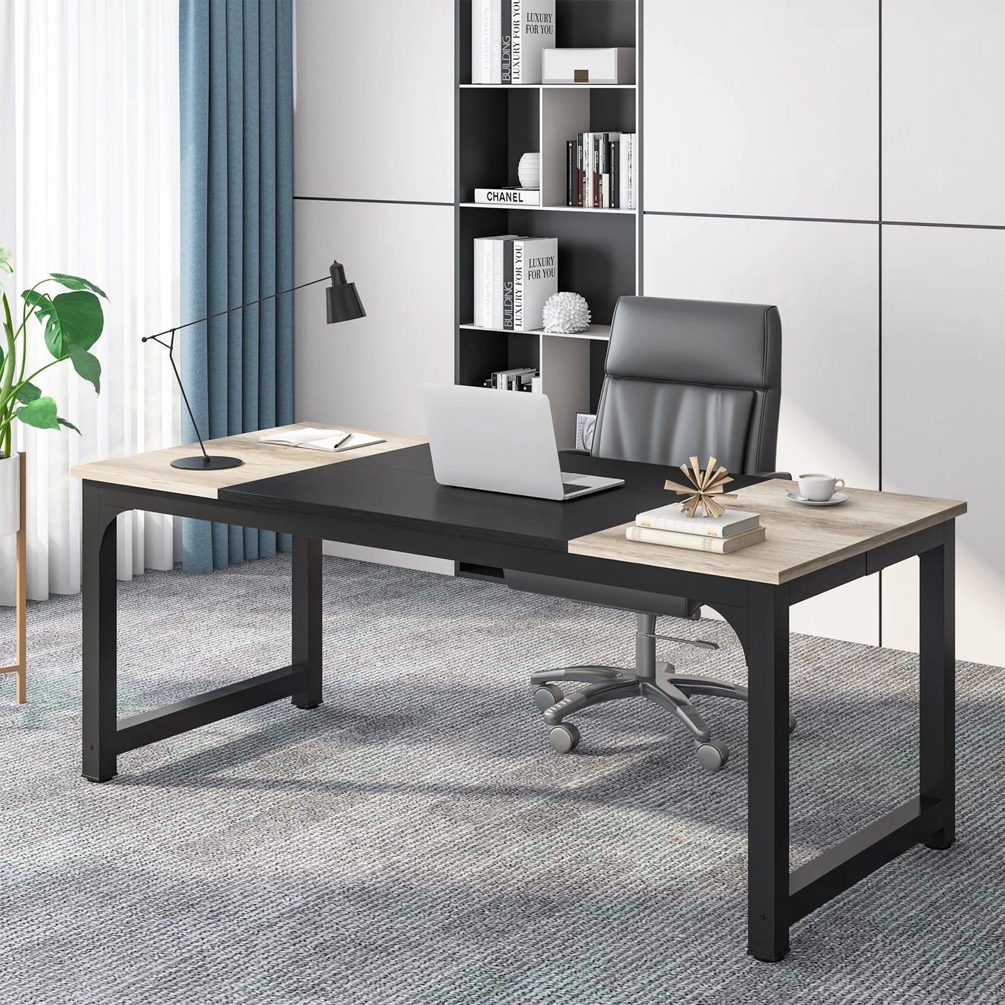Tribesigns Modern Computer Desk Large Office Workstation for Home Office