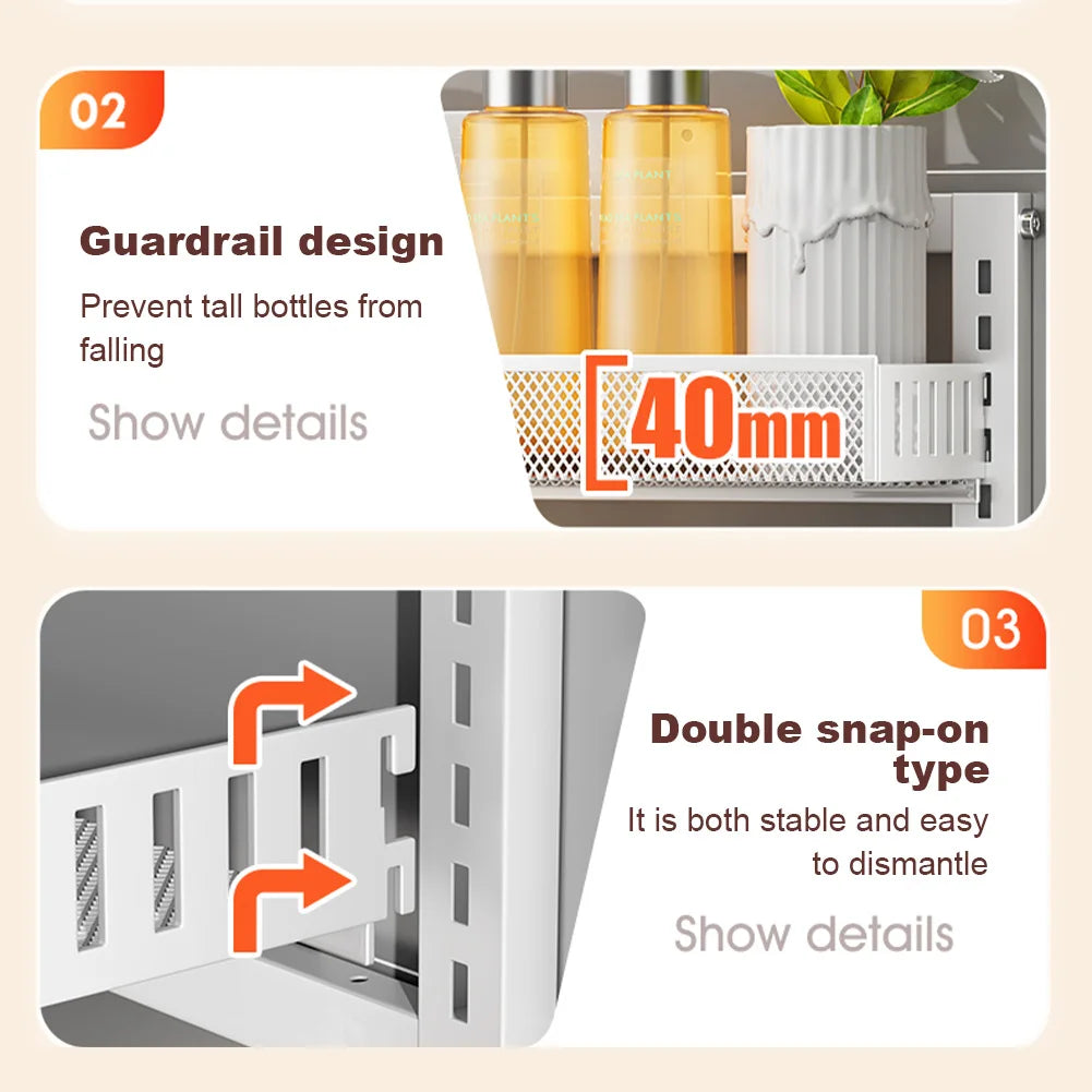HiMISS Adjustable 6-Level Metal Pantry Organizer For Doors