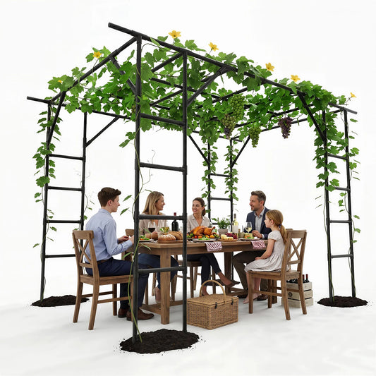HiMISS Garden Arch Trellis Heavy Duty Metal For Climbing Plants