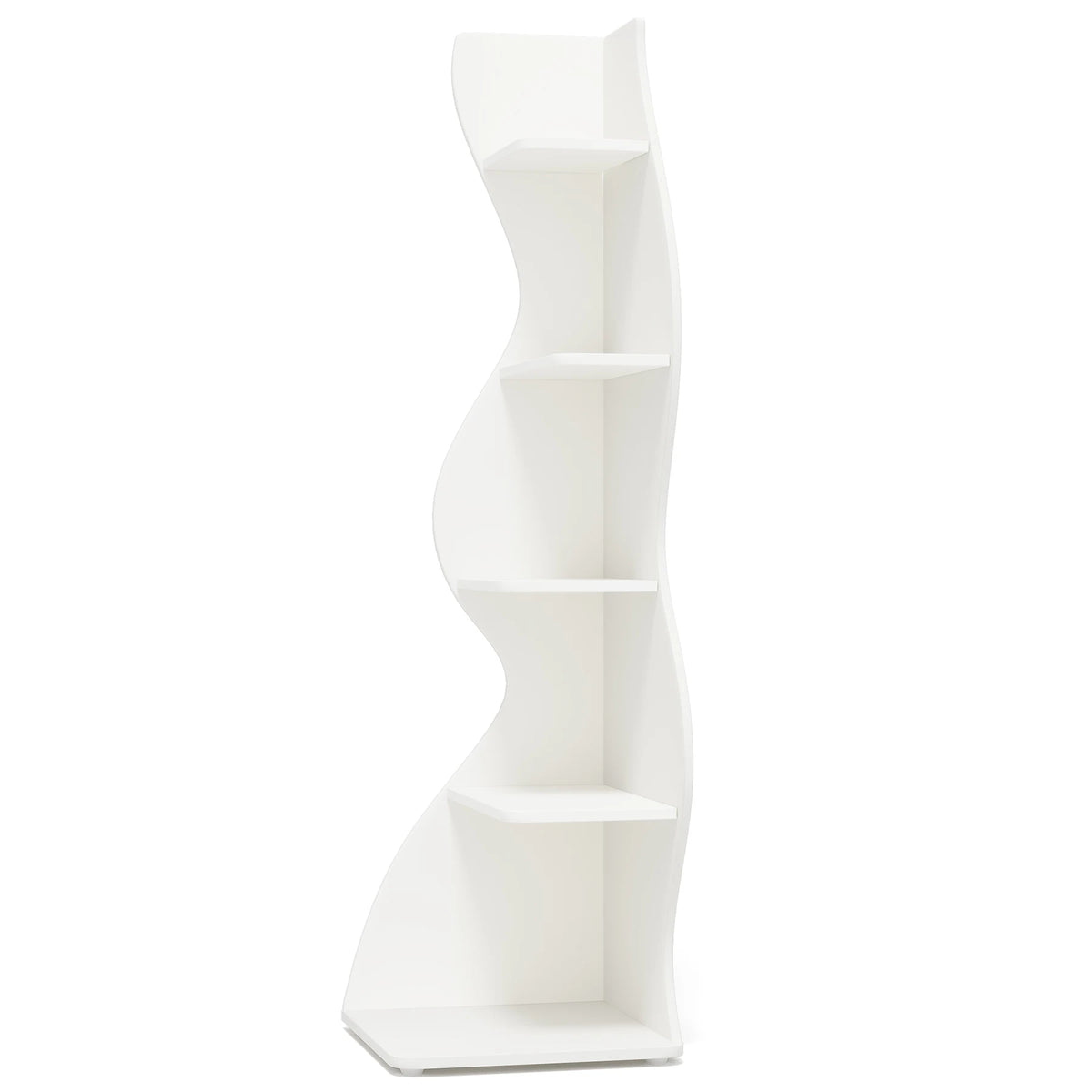 Tribesigns Modern 5 Tier Wall Corner Wooden Bookshelf