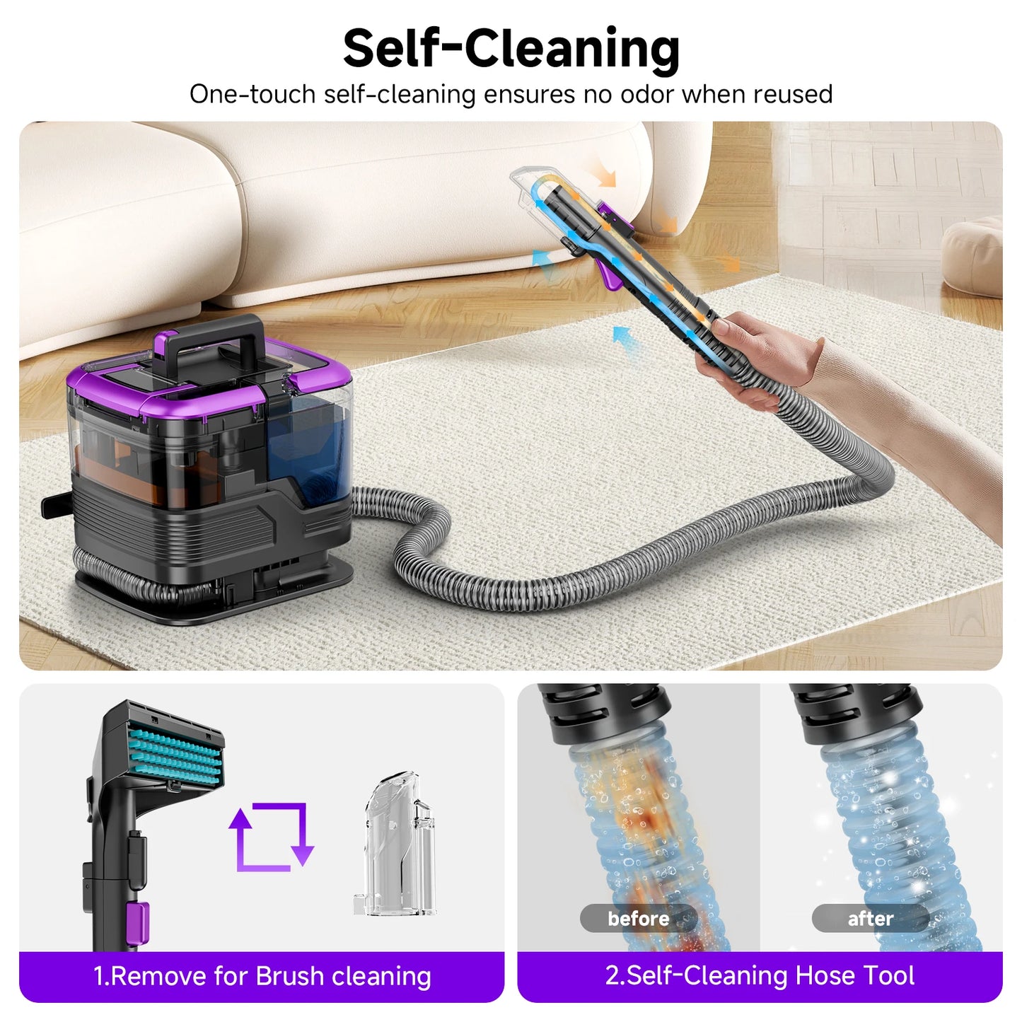Honki 530W Carpet Cleaner With Strong 20KPa Suction