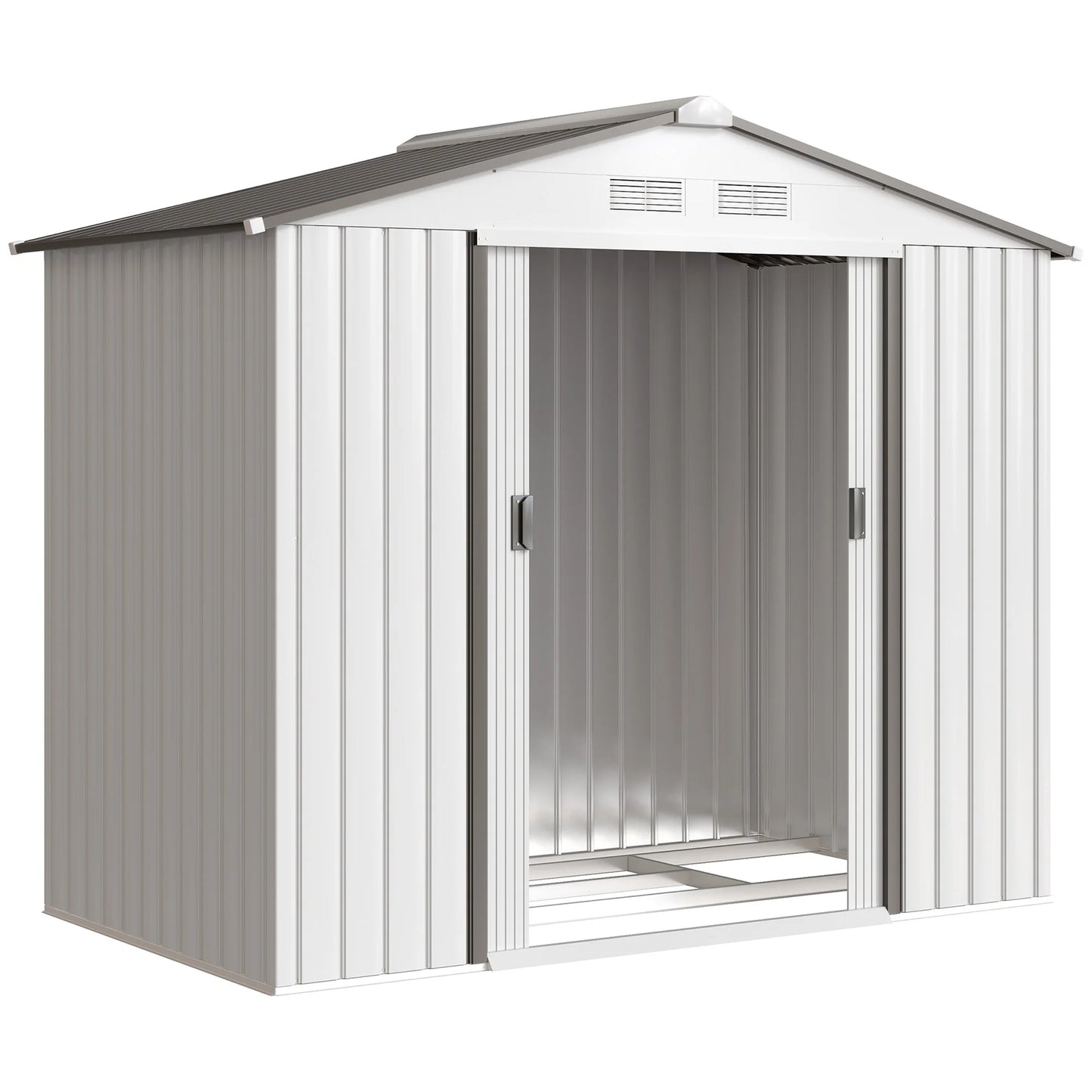 Outdoor Steel Garden Shed Organizer With Sliding Doors