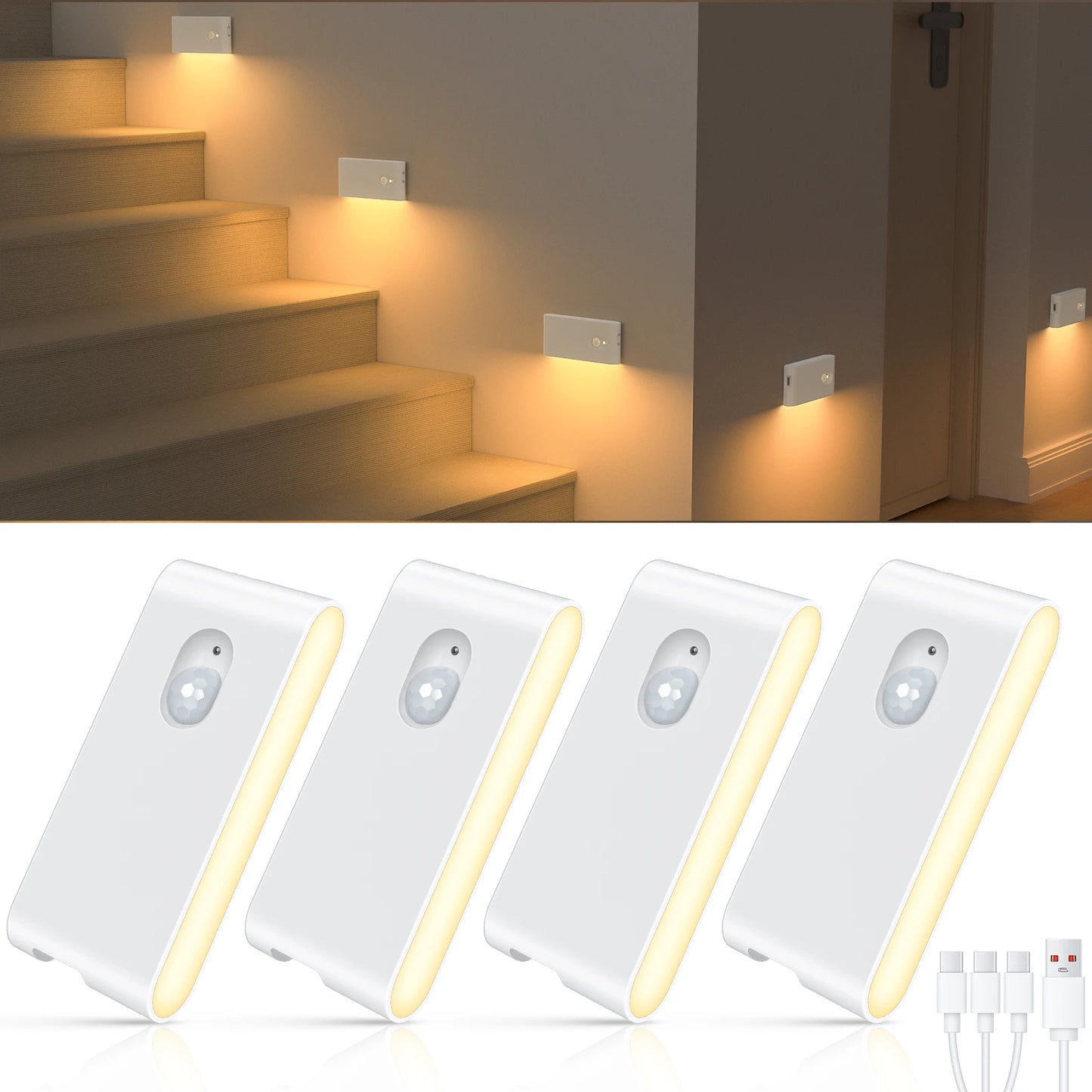 Willed Motion Sensor Led Stair Lights Wireless Battery Night Lights