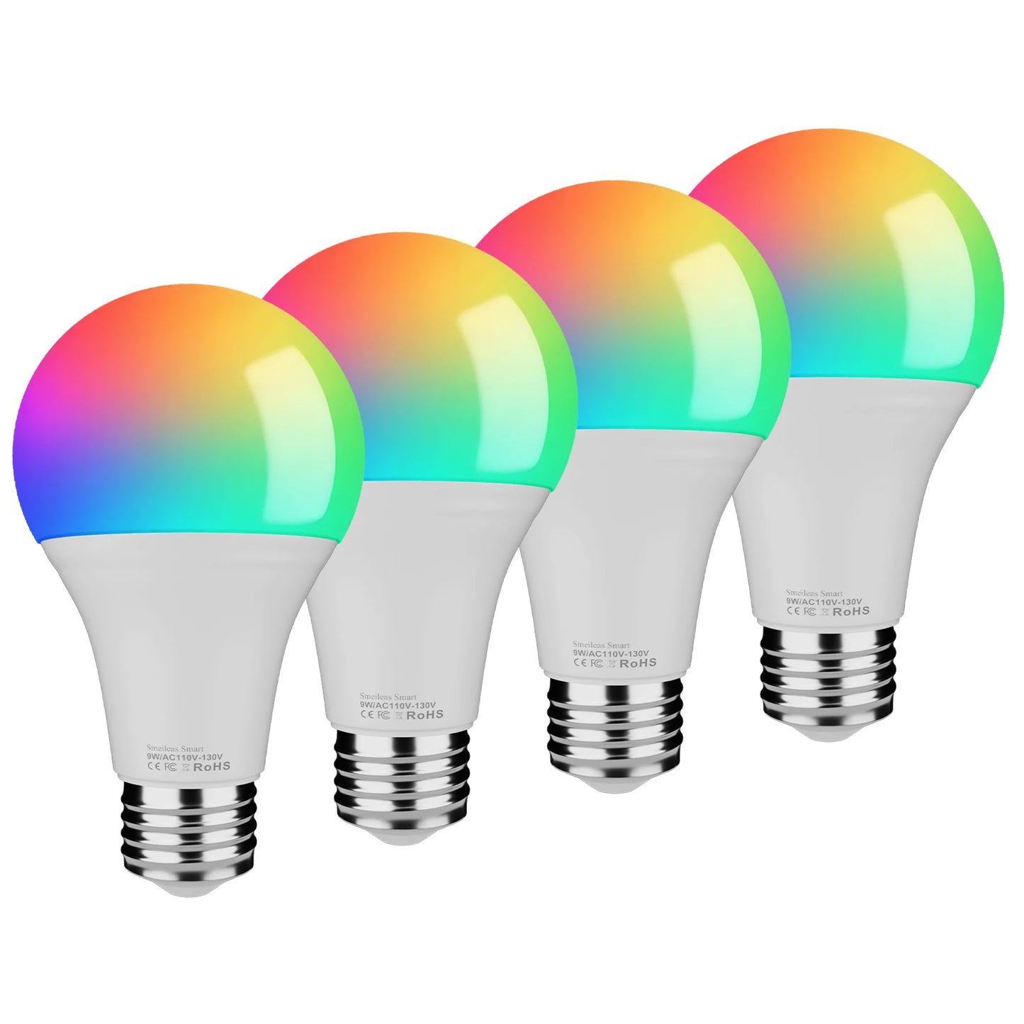 Smeileas Smart RGBCW LED Bulbs 4 Pack With Music Sync