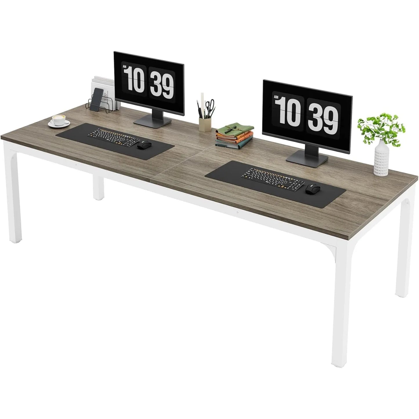 Little Tree Dual Person Computer Desk For Home Office Workspace