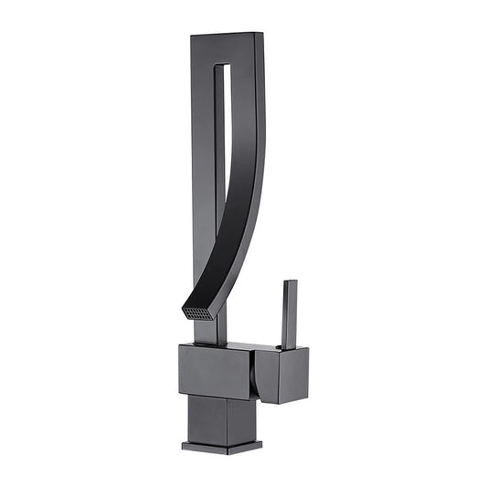 Wanmivezlo Bathroom Basin Faucet Deck Mounted Single Handle Waterfall Mixer