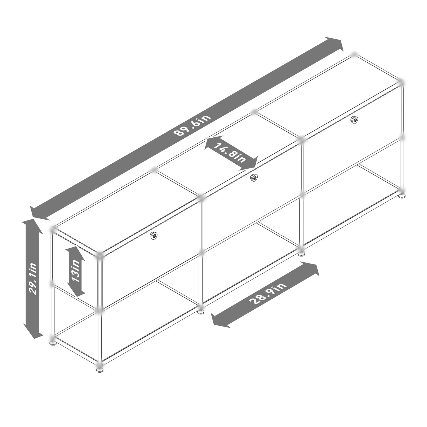 Stainless Steel Storage Cabinet For Living Room And Home Office