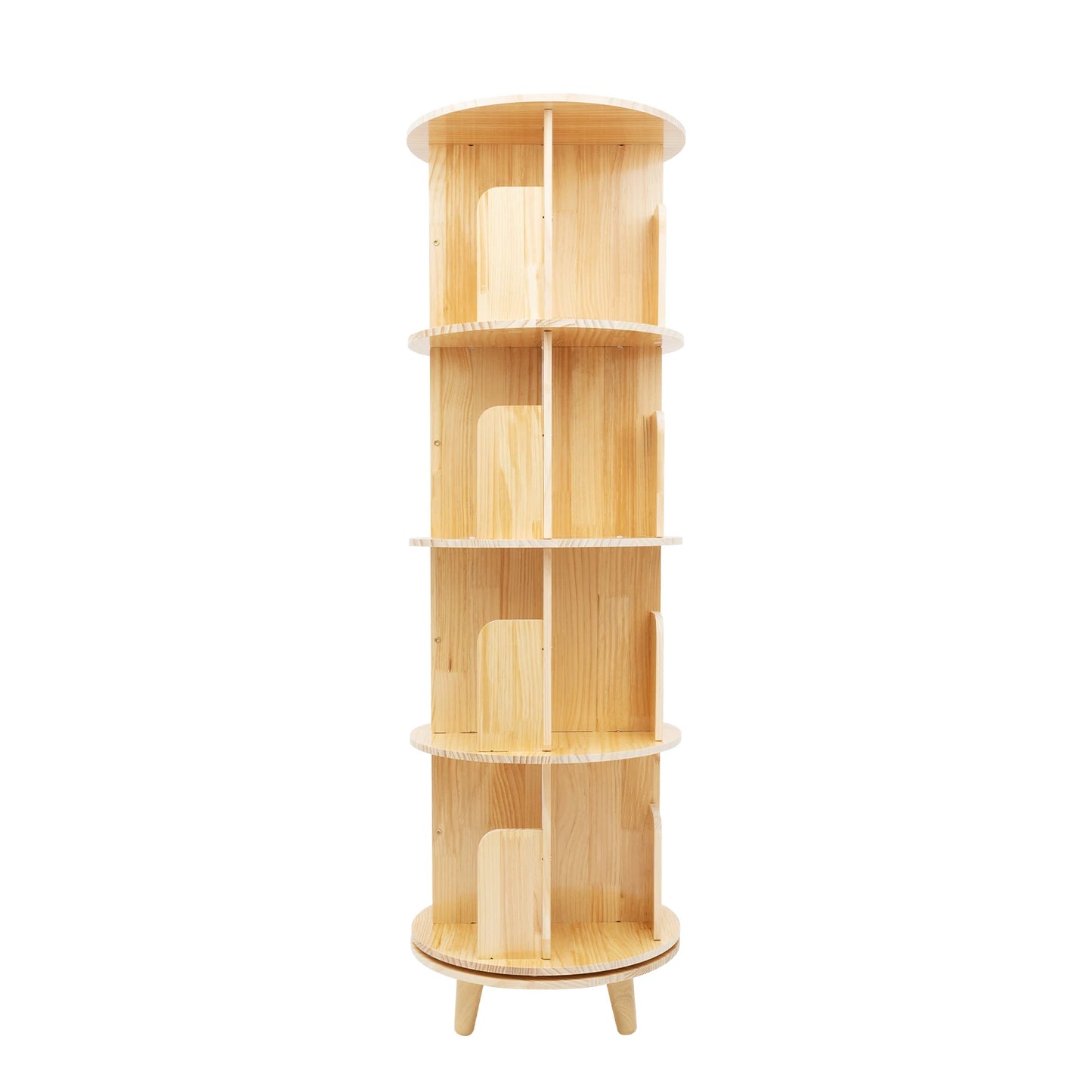 Rotating Four Tier Floor Standing Bookshelf 360 Display Rack