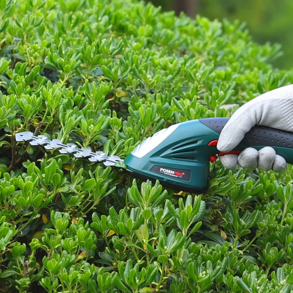 PosenPro Cordless 7.2V Pruning Shears And Hedge Trimmer Tool