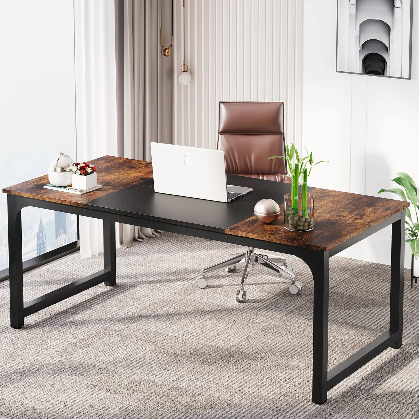Tribesigns Modern Computer Desk Large Office Workstation for Home Office