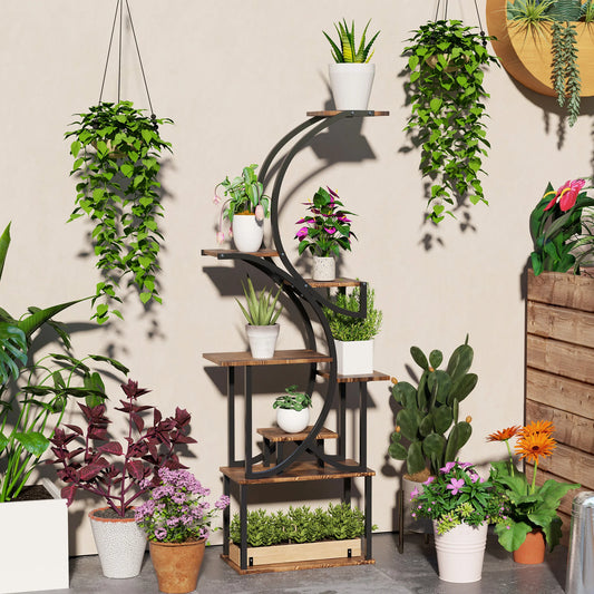 8 Tier Plant Stand Corner Shelf For Indoor Garden Display