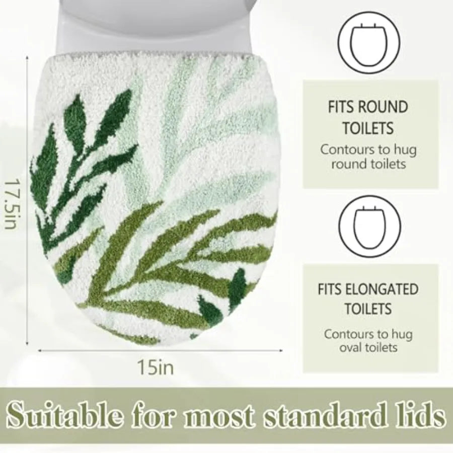 Leaves Toilet Seat Covers Microfiber Plush Lid Cover