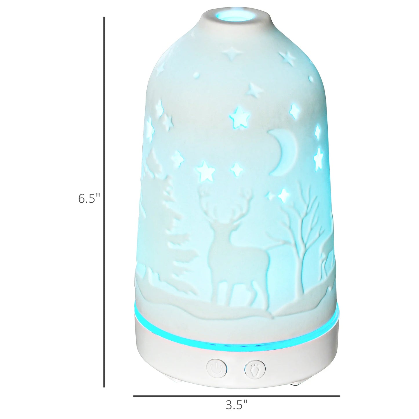 Ultrasonic Aromatherapy Diffuser Humidifier With 7 LED Lights