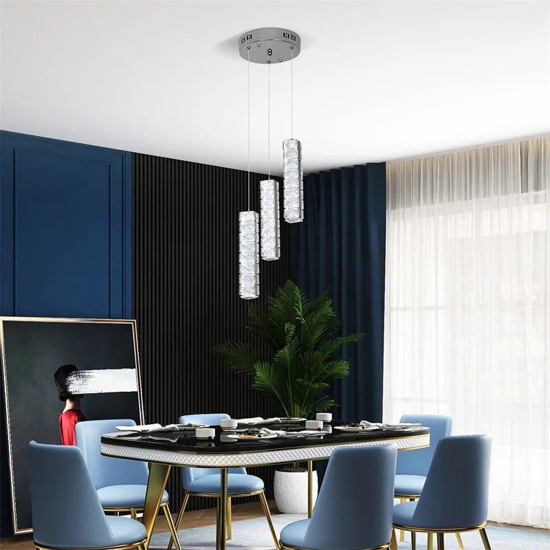 VETRULUS Nordic K9 Crystal Pendant Ceiling Light Fixture