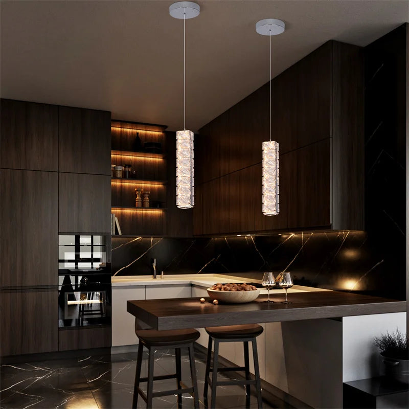 VETRULUS Nordic K9 Crystal Pendant Ceiling Light Fixture